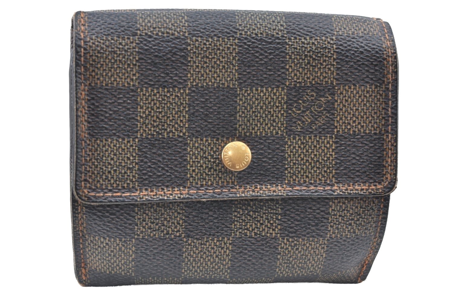 Auth Louis Vuitton Damier Porte Monnaie Billet Carte Credit N61652 Wallet K6136