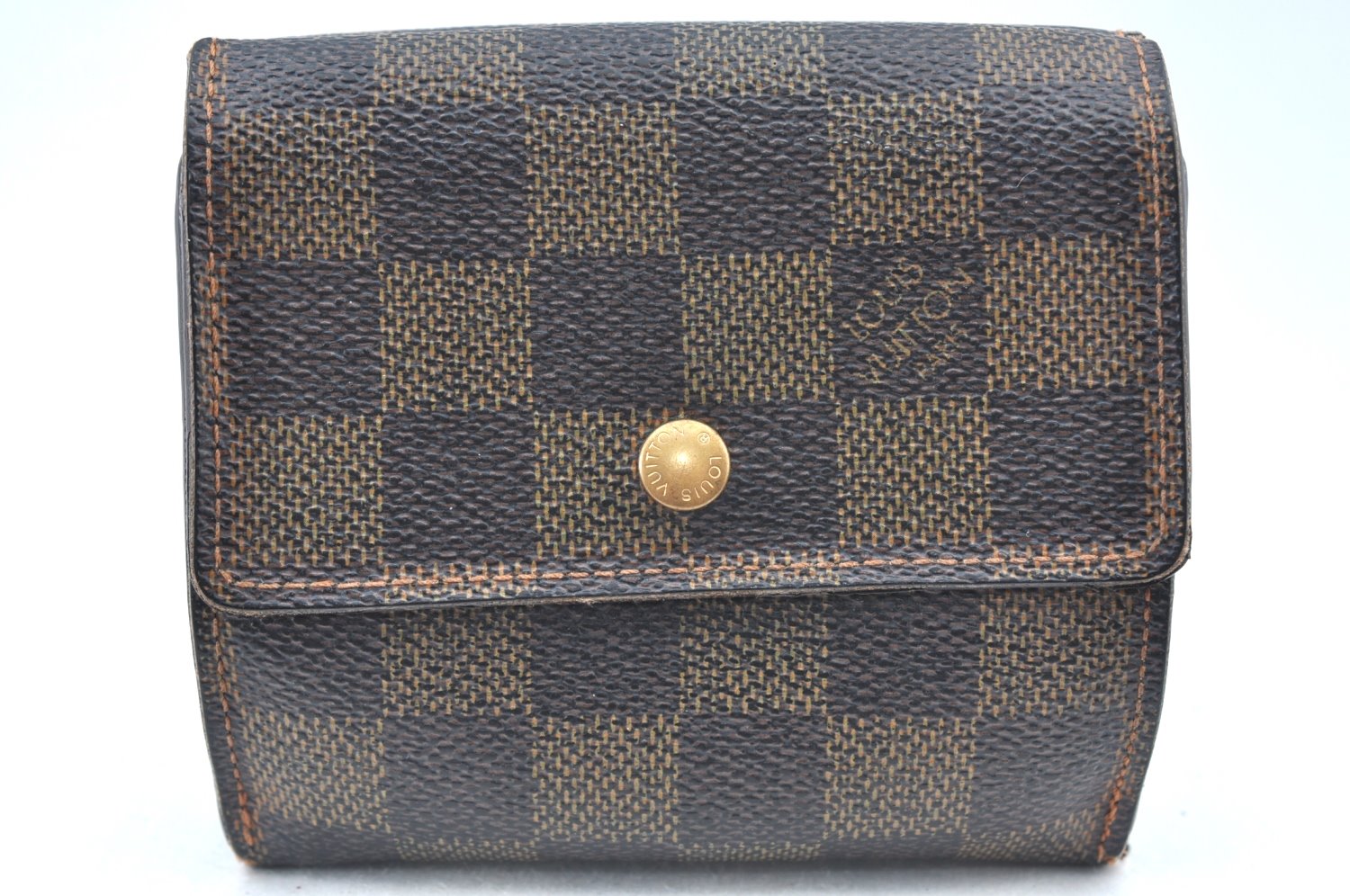 Auth Louis Vuitton Damier Porte Monnaie Billet Carte Credit N61652 Wallet K6136