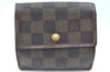 Auth Louis Vuitton Damier Porte Monnaie Billet Carte Credit N61652 Wallet K6136