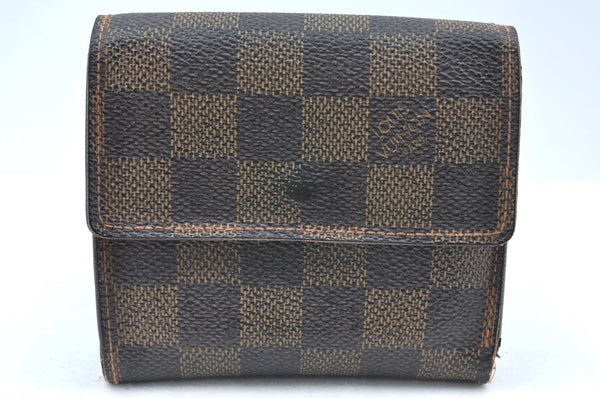 Auth Louis Vuitton Damier Porte Monnaie Billet Carte Credit N61652 Wallet K6136