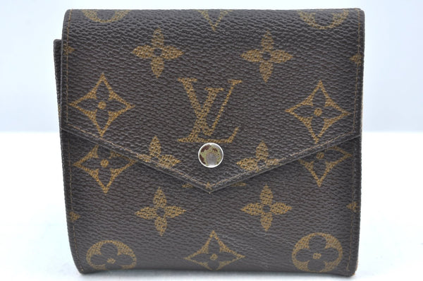 Authentic Louis Vuitton Monogram Porte Monnaie Billets Wallet M61660 LV K6137
