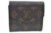 Authentic Louis Vuitton Monogram Porte Monnaie Billets Wallet M61660 LV K6138