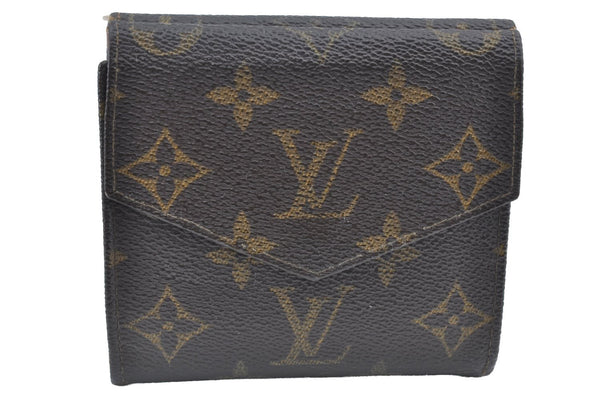 Authentic Louis Vuitton Monogram Porte Monnaie Billets Wallet M61660 LV K6138