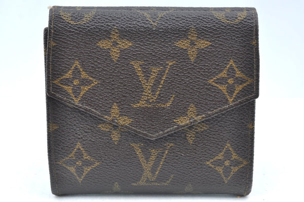 Authentic Louis Vuitton Monogram Porte Monnaie Billets Wallet M61660 LV K6138