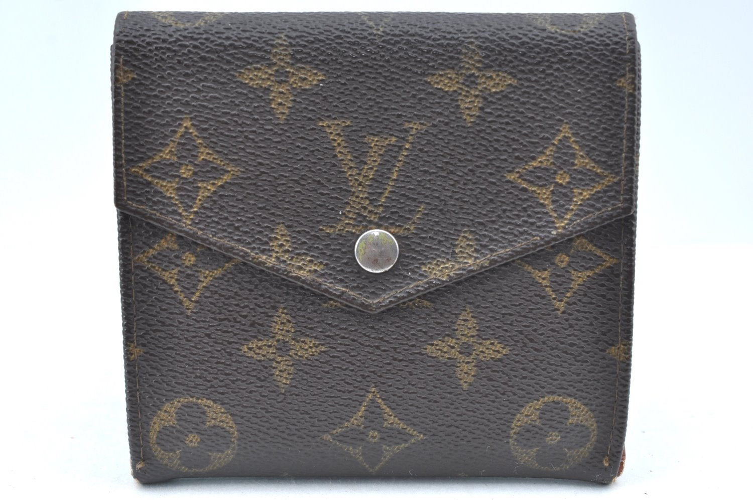 Authentic Louis Vuitton Monogram Porte Monnaie Billets Wallet M61660 LV K6138