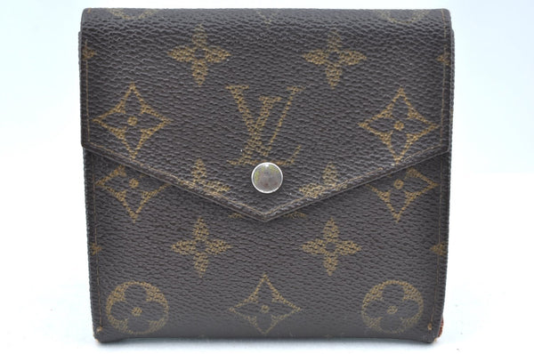 Authentic Louis Vuitton Monogram Porte Monnaie Billets Wallet M61660 LV K6138