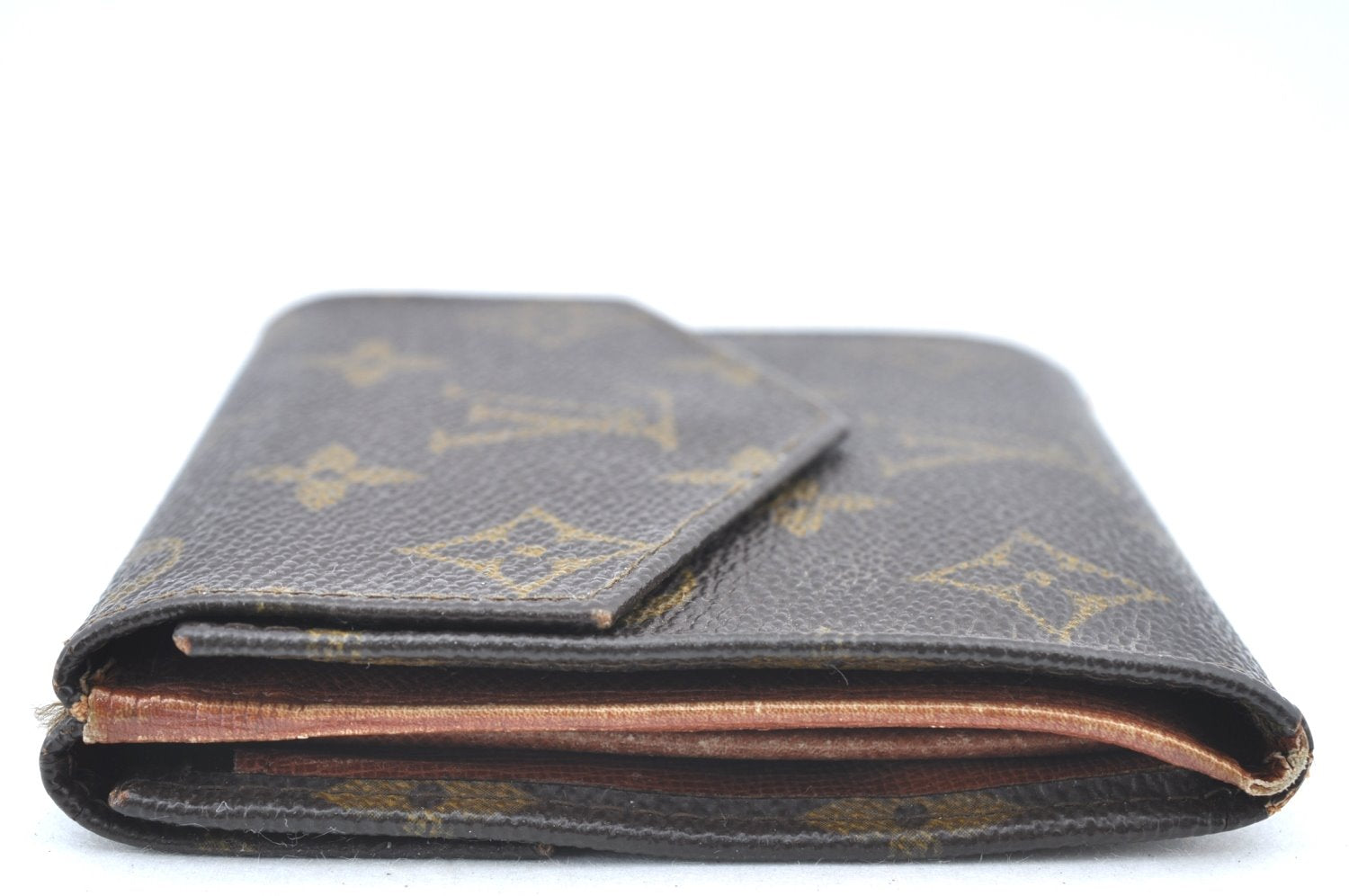 Authentic Louis Vuitton Monogram Porte Monnaie Billets Wallet M61660 LV K6138