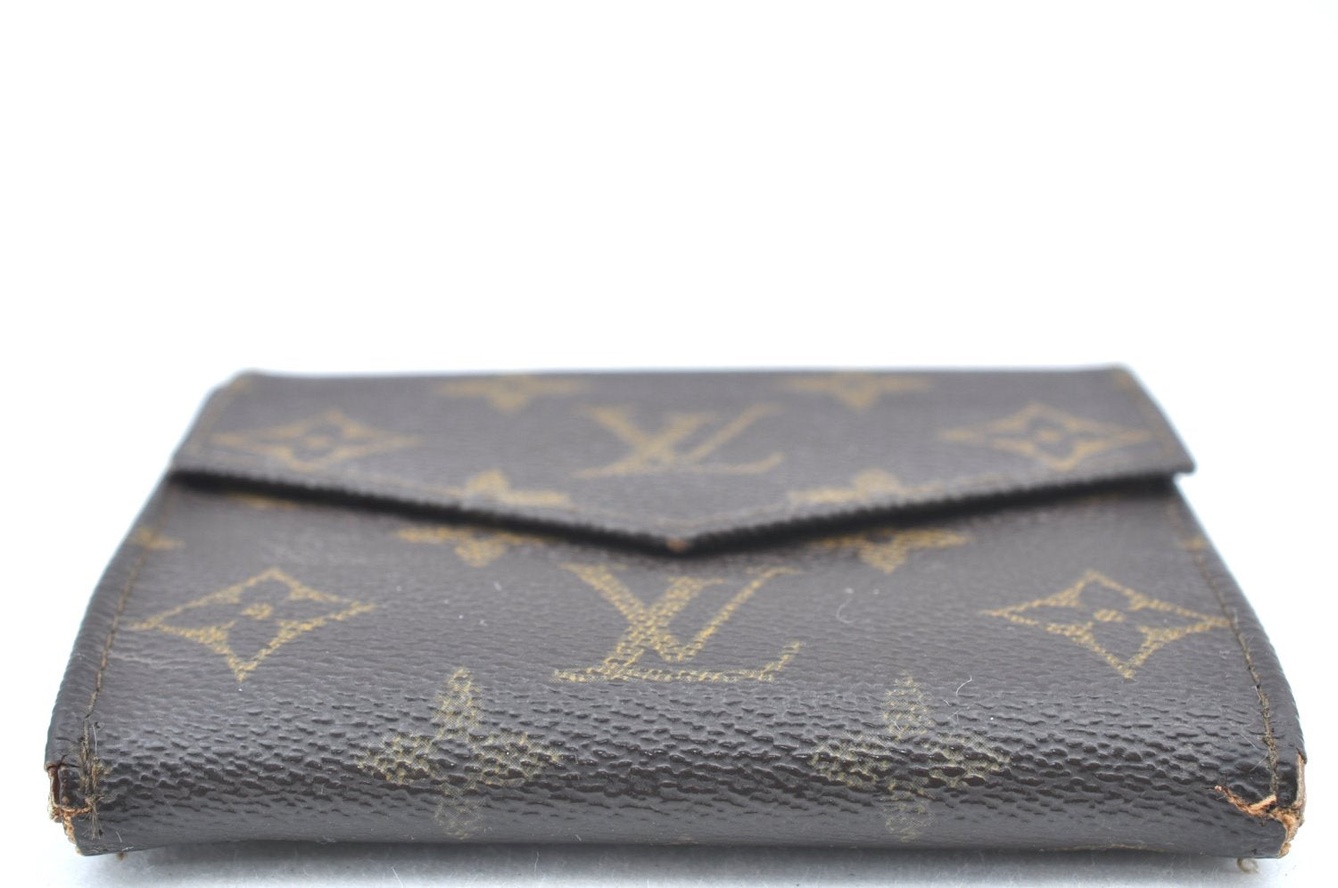 Authentic Louis Vuitton Monogram Porte Monnaie Billets Wallet M61660 LV K6138