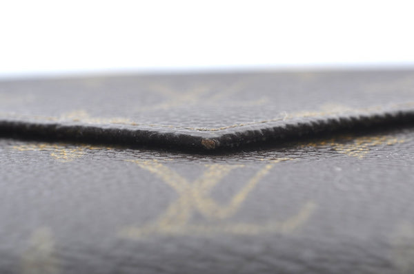Authentic Louis Vuitton Monogram Porte Monnaie Billets Wallet M61660 LV K6138