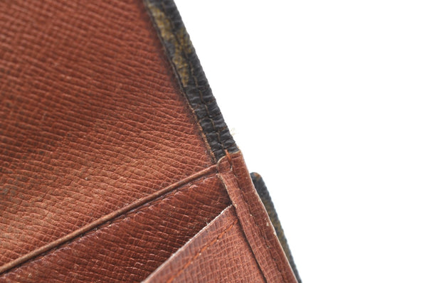 Authentic Louis Vuitton Monogram Porte Monnaie Billets Wallet M61660 LV K6138