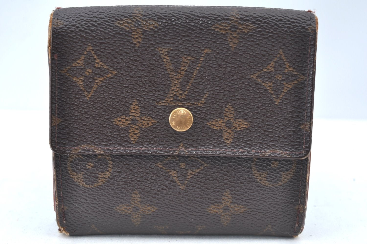 Authentic Louis Vuitton Monogram M61652 Porte Monnaie Billet Carte Credit K6140