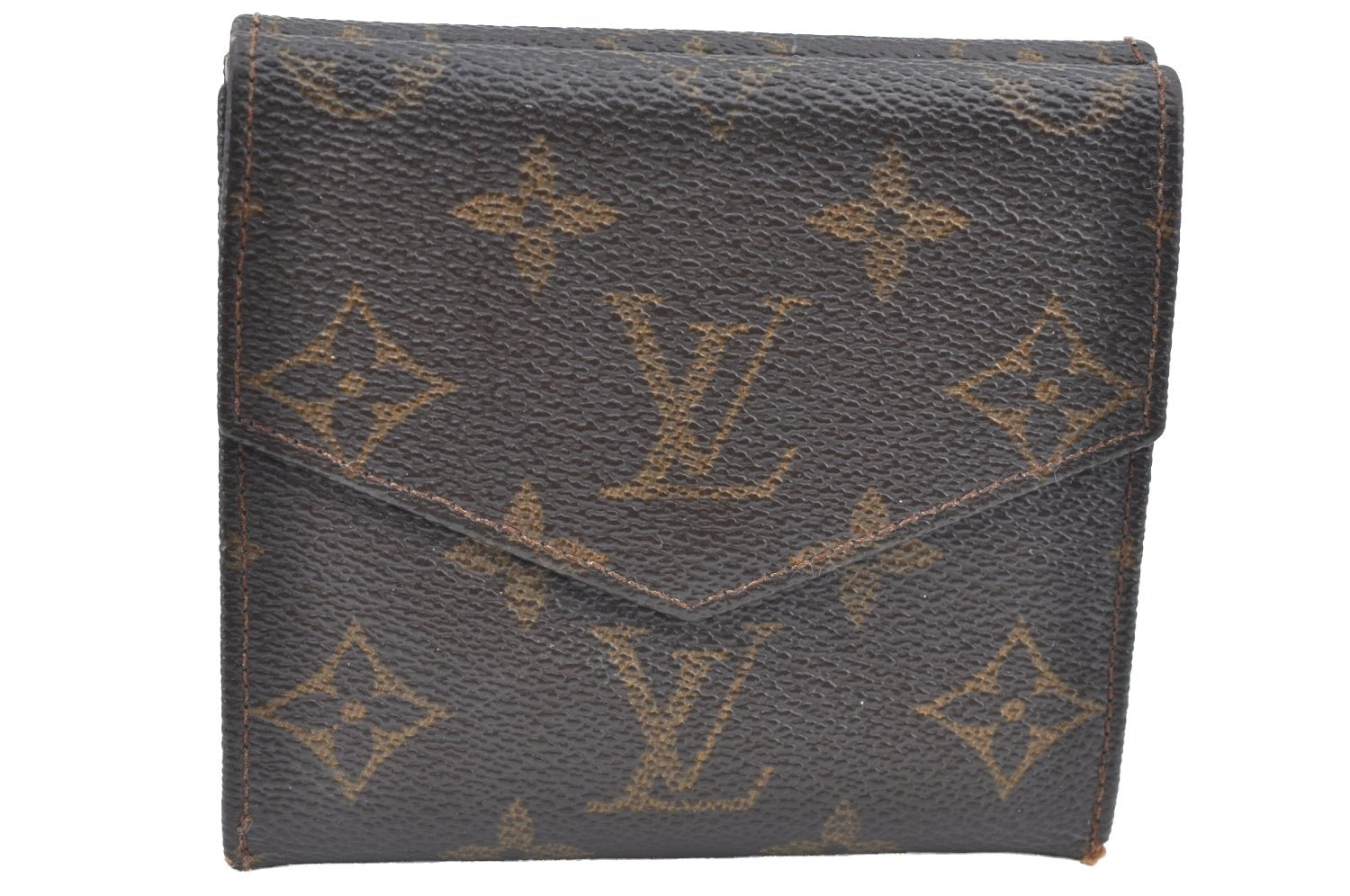 Authentic Louis Vuitton Monogram Porte Monnaie Billets Wallet M61660 LV K6141