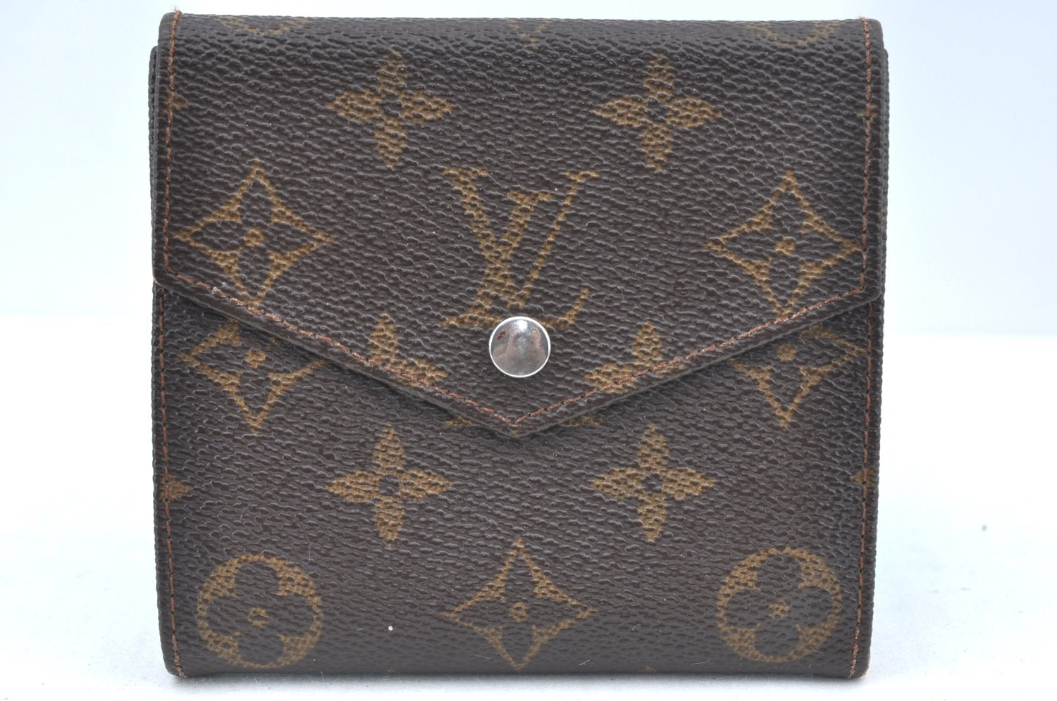 Authentic Louis Vuitton Monogram Porte Monnaie Billets Wallet M61660 LV K6141