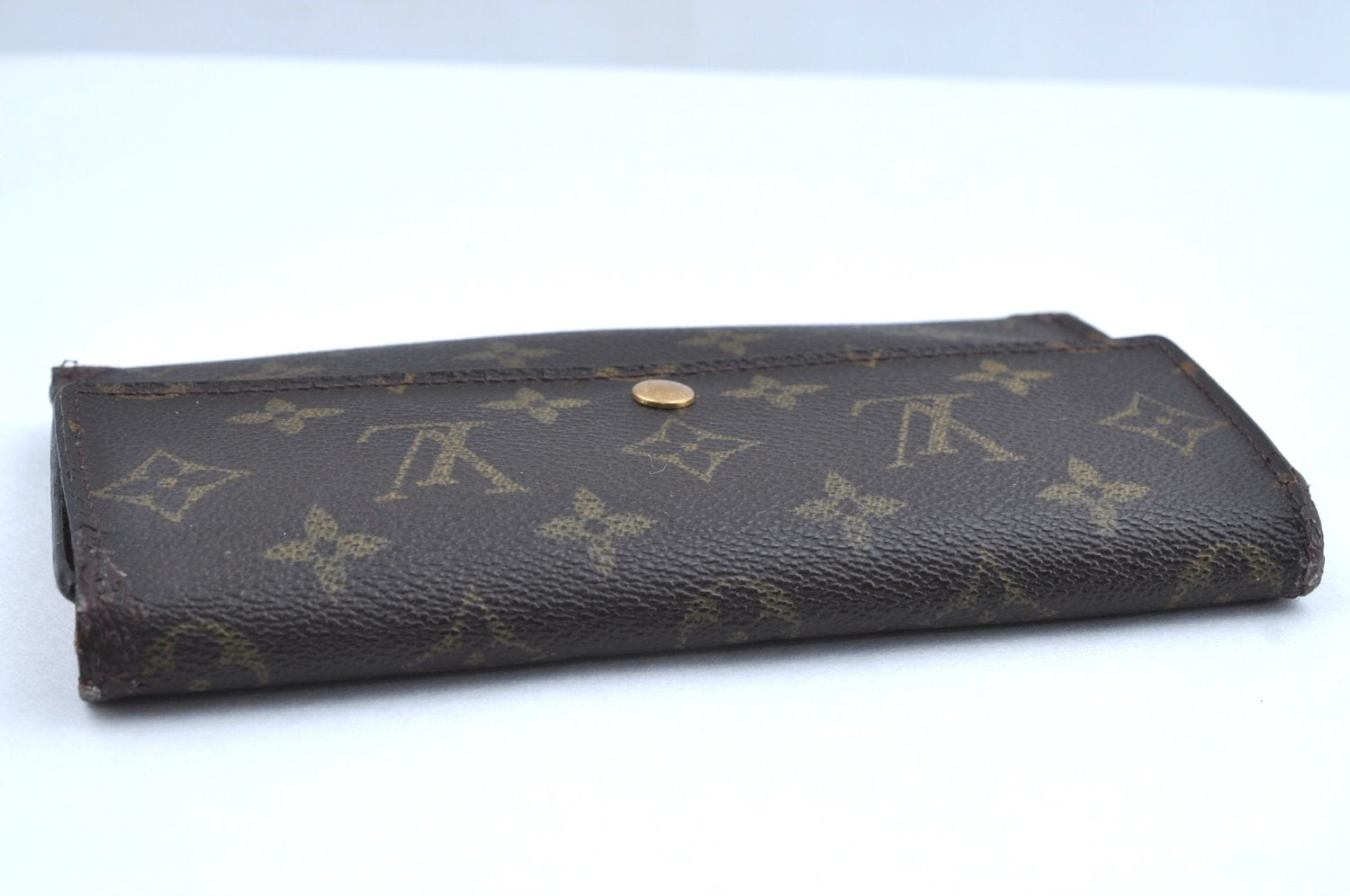 Authentic Louis Vuitton Monogram Porte Tresor International M61215 Wallet K6145