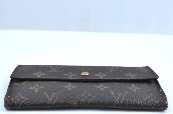 Authentic Louis Vuitton Monogram Porte Tresor International M61215 Wallet K6145