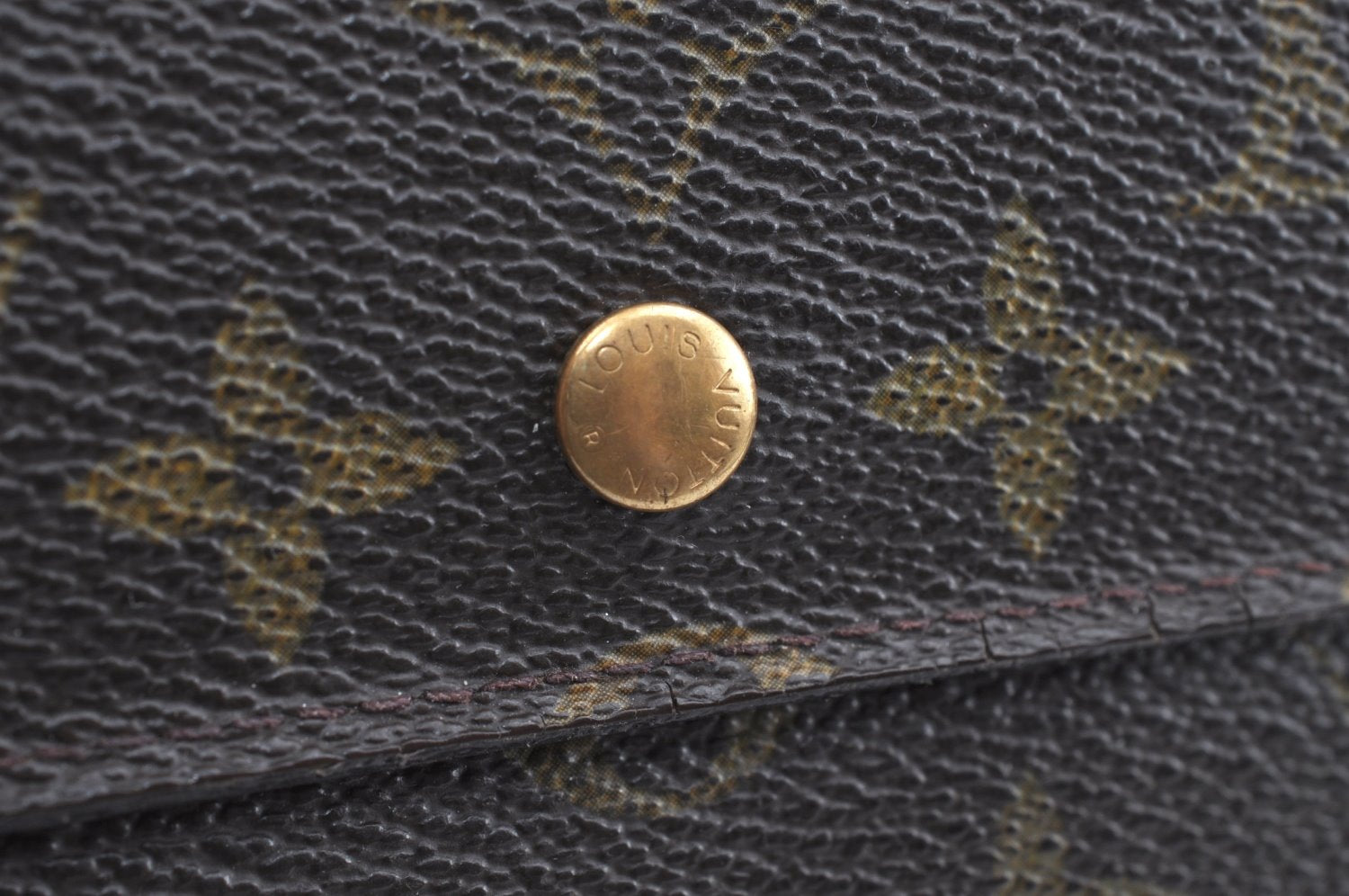 Authentic Louis Vuitton Monogram Porte Tresor International M61215 Wallet K6145