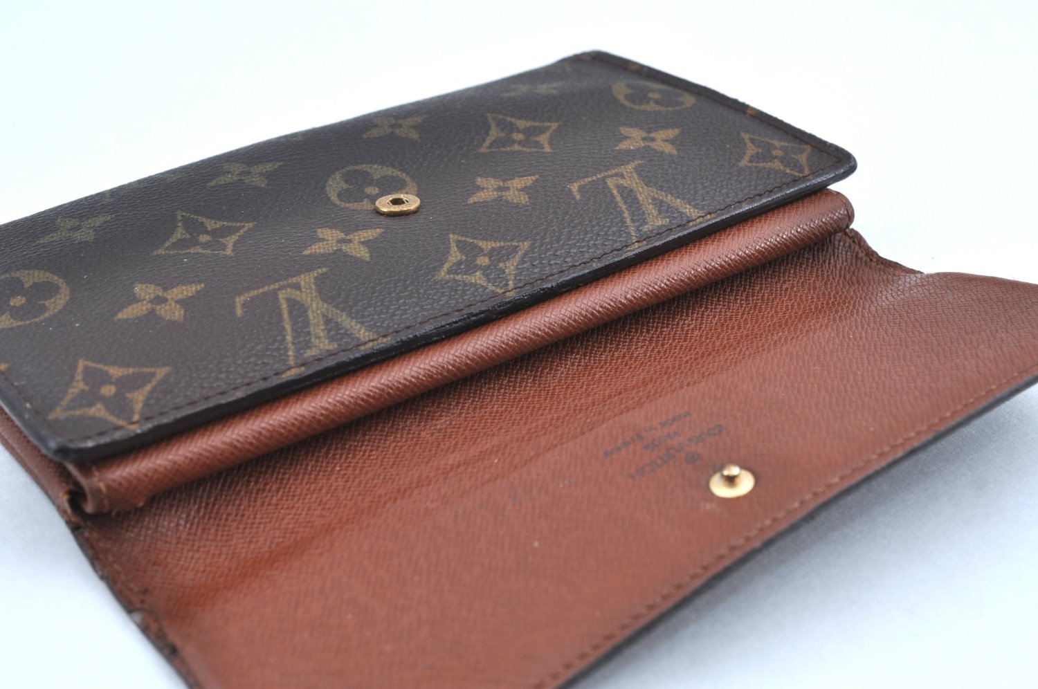 Authentic Louis Vuitton Monogram Porte Tresor International M61215 Wallet K6145