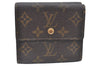 Authentic Louis Vuitton Monogram M61652 Porte Monnaie Billet Carte Credit K6146