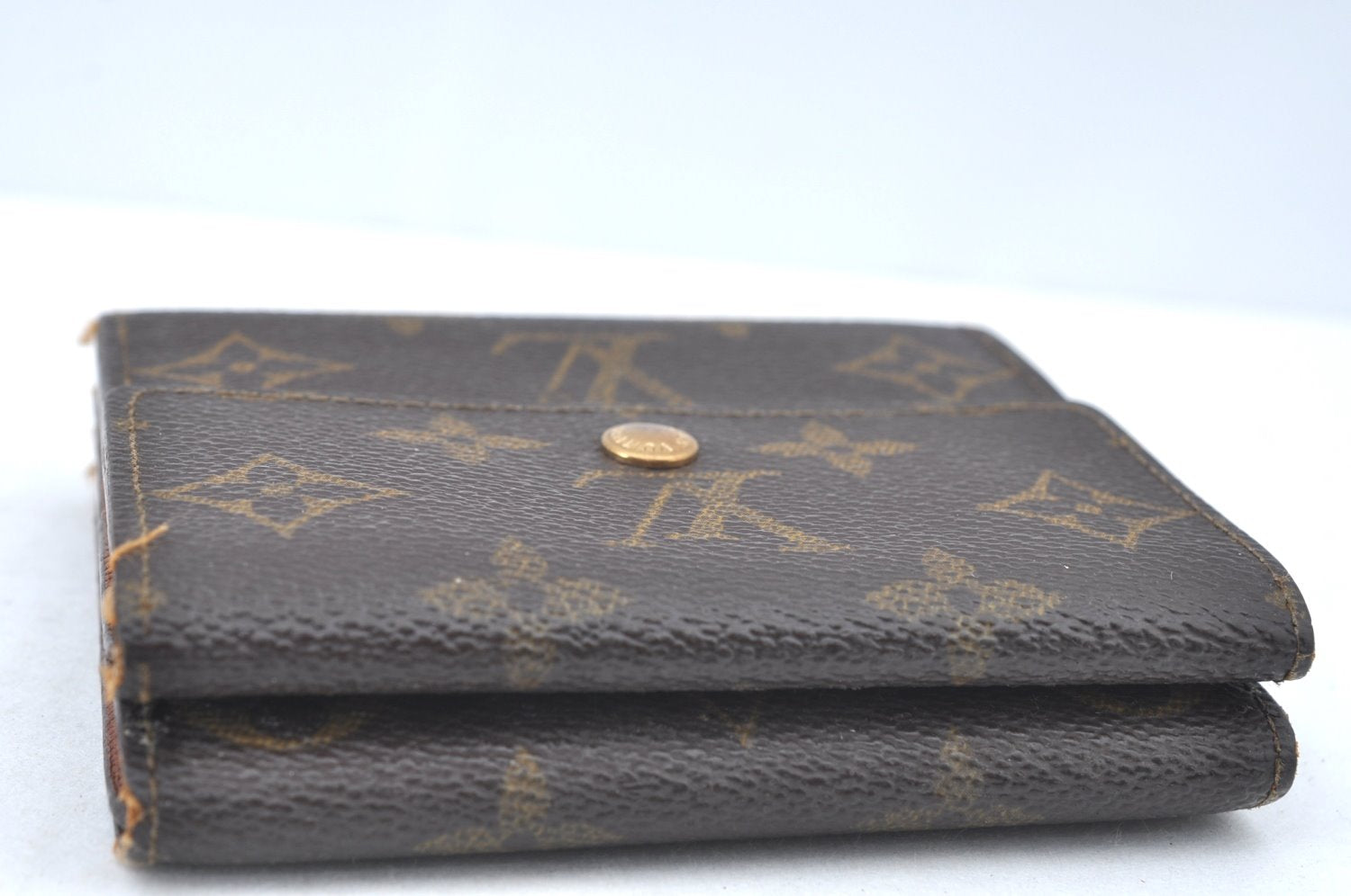 Authentic Louis Vuitton Monogram M61652 Porte Monnaie Billet Carte Credit K6146