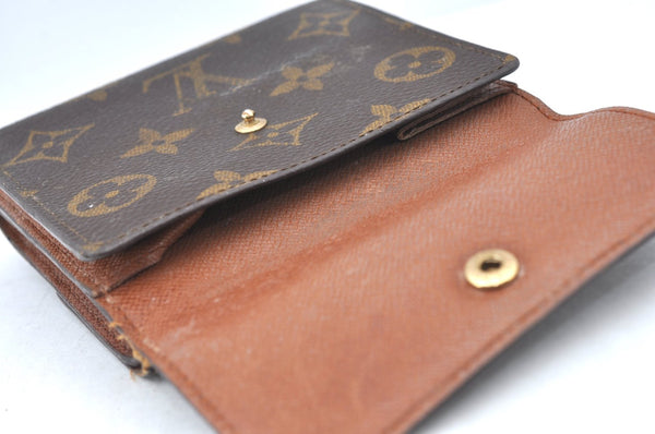 Authentic Louis Vuitton Monogram M61652 Porte Monnaie Billet Carte Credit K6146