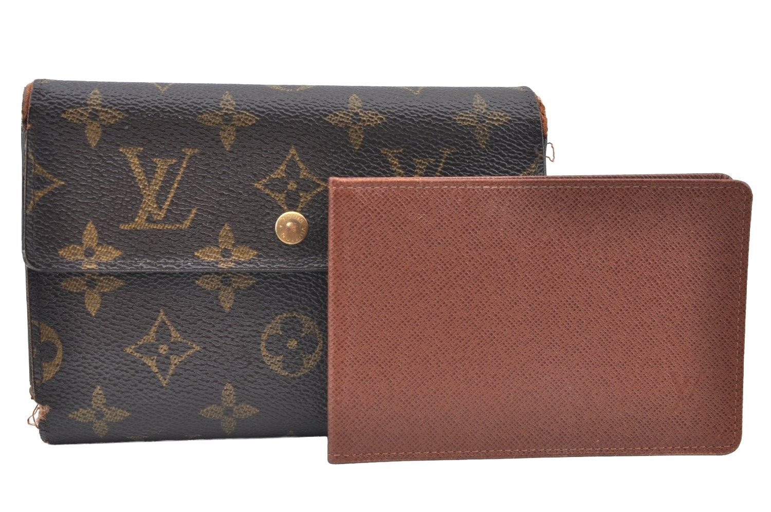 Authentic Louis Vuitton Monogram Porte Tresor International M61215 Wallet K6147