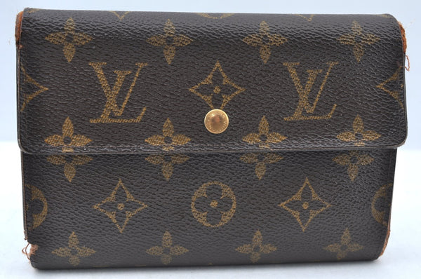 Authentic Louis Vuitton Monogram Porte Tresor International M61215 Wallet K6147