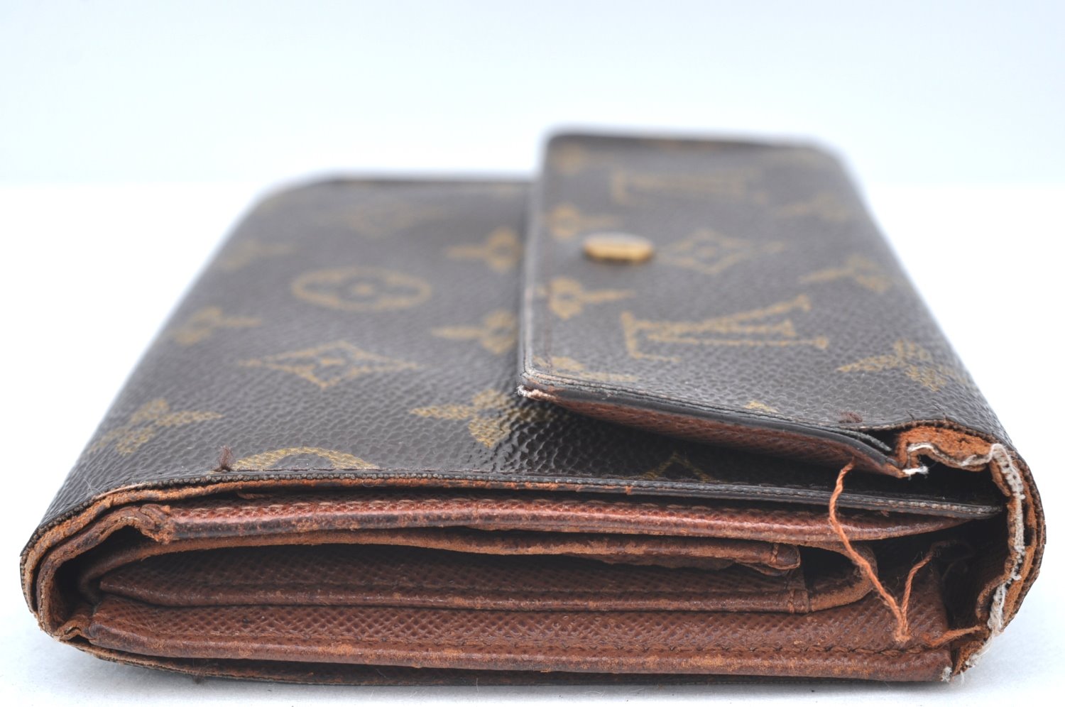 Authentic Louis Vuitton Monogram Porte Tresor International M61215 Wallet K6147