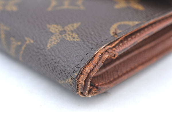 Authentic Louis Vuitton Monogram Porte Tresor International M61215 Wallet K6147