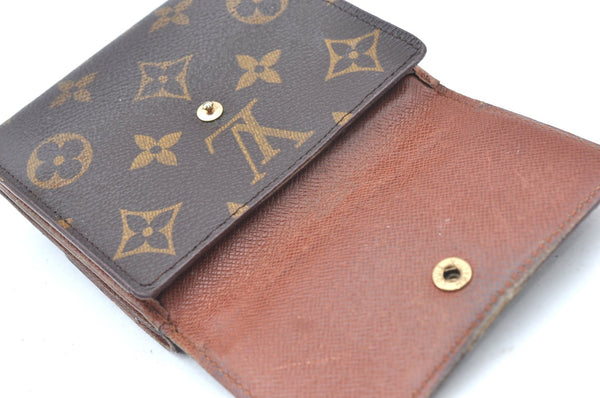 Authentic Louis Vuitton Monogram M61652 Porte Monnaie Billet Carte Credit K6148