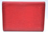 Authentic Louis Vuitton Epi Porte Tresor Etui Papier Wallet Red M63717 LV K6149