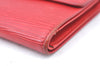 Authentic Louis Vuitton Epi Porte Tresor Etui Papier Wallet Red M63717 LV K6149