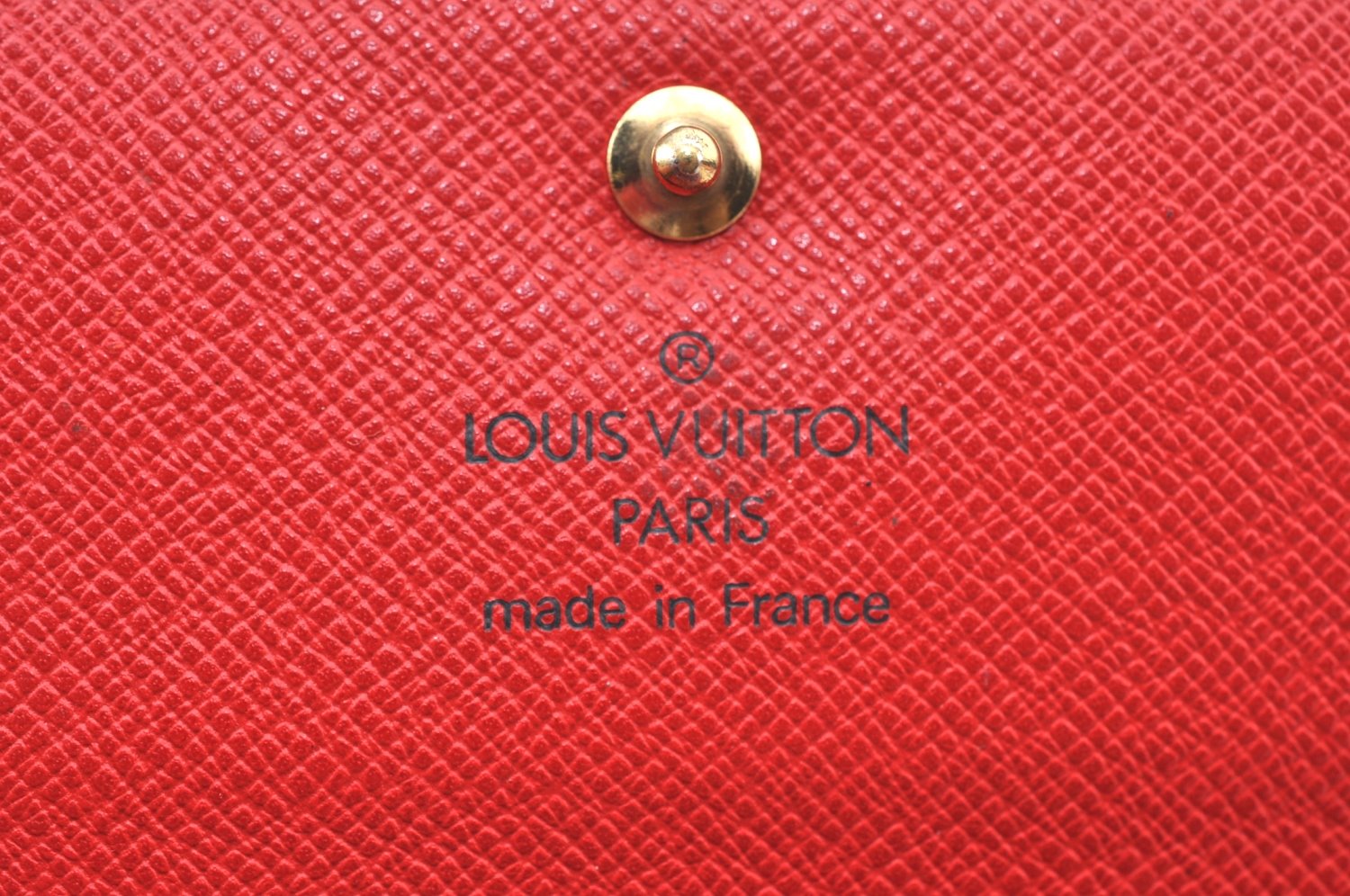 Authentic Louis Vuitton Epi Porte Tresor Etui Papier Wallet Red M63717 LV K6149