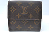 Authentic Louis Vuitton Monogram M61652 Porte Monnaie Billet Carte Credit K6153