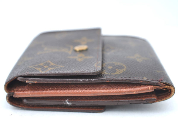 Authentic Louis Vuitton Monogram M61652 Porte Monnaie Billet Carte Credit K6153