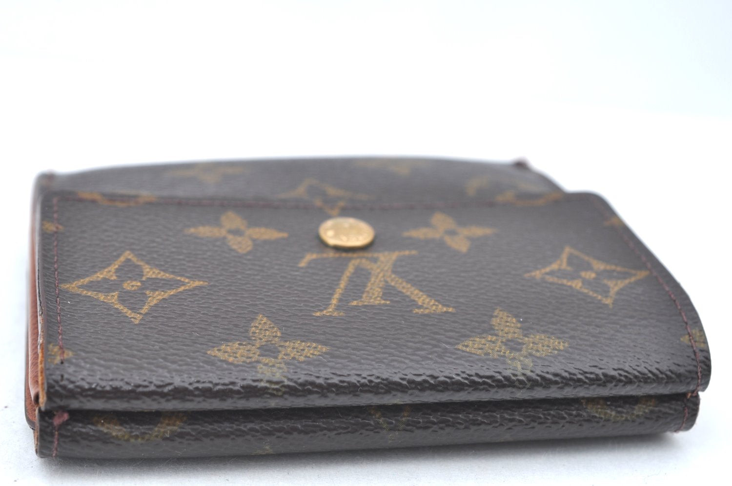Authentic Louis Vuitton Monogram M61652 Porte Monnaie Billet Carte Credit K6153