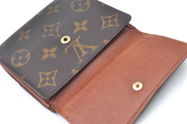 Authentic Louis Vuitton Monogram M61652 Porte Monnaie Billet Carte Credit K6153