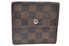 Authentic Louis Vuitton Damier Portefeuille Elise Trifold Wallet N61654 LV K6154