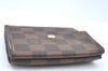 Authentic Louis Vuitton Damier Portefeuille Elise Trifold Wallet N61654 LV K6154