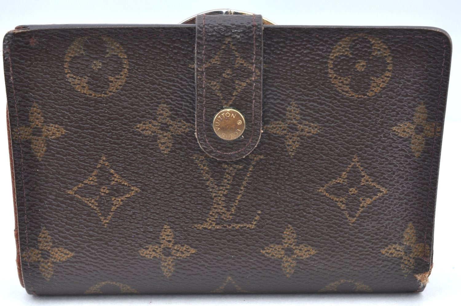 Auth Louis Vuitton Monogram Porte Monnaie Billets Viennois M61663 Wallet K6155