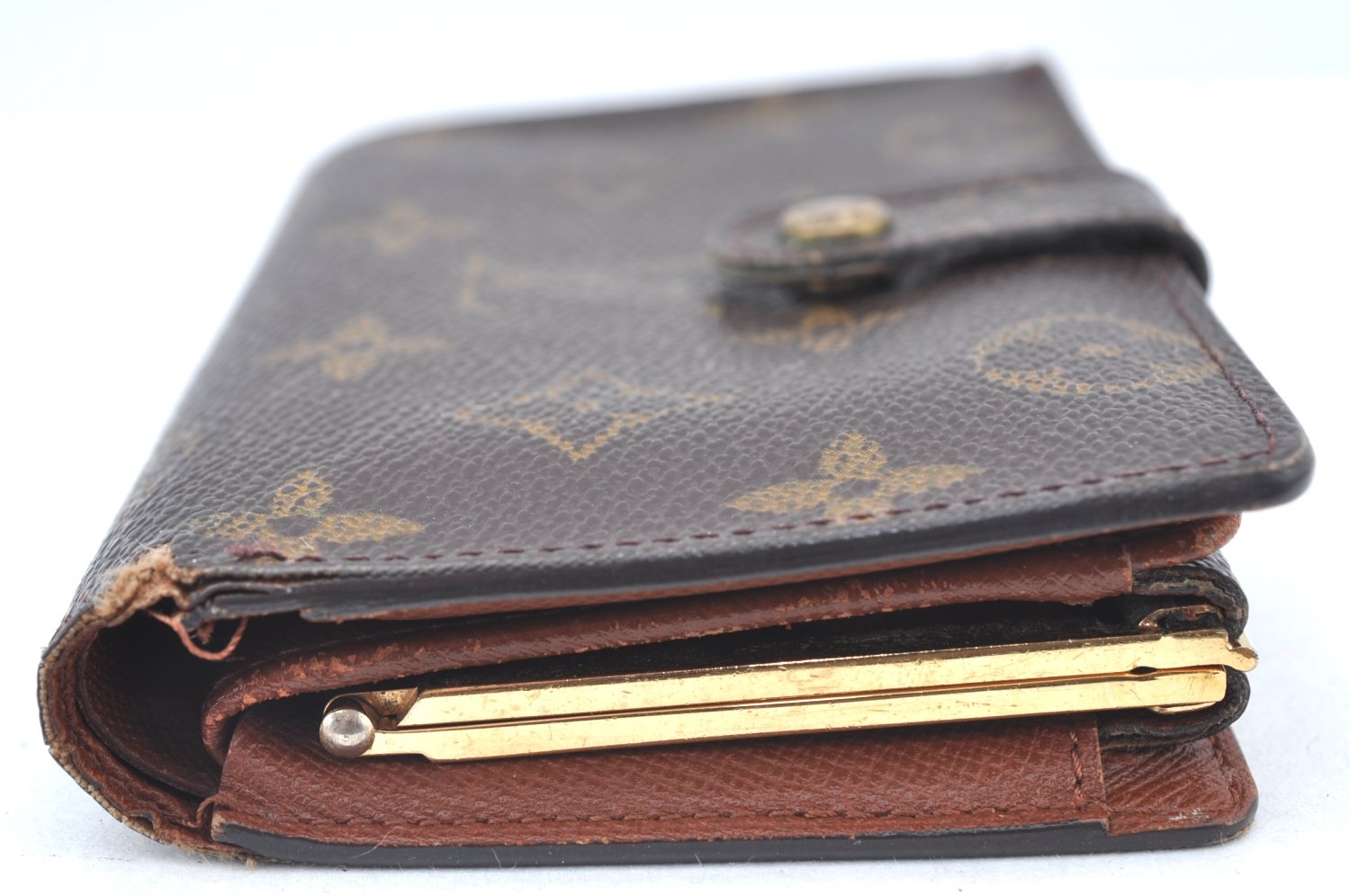 Auth Louis Vuitton Monogram Porte Monnaie Billets Viennois M61663 Wallet K6155