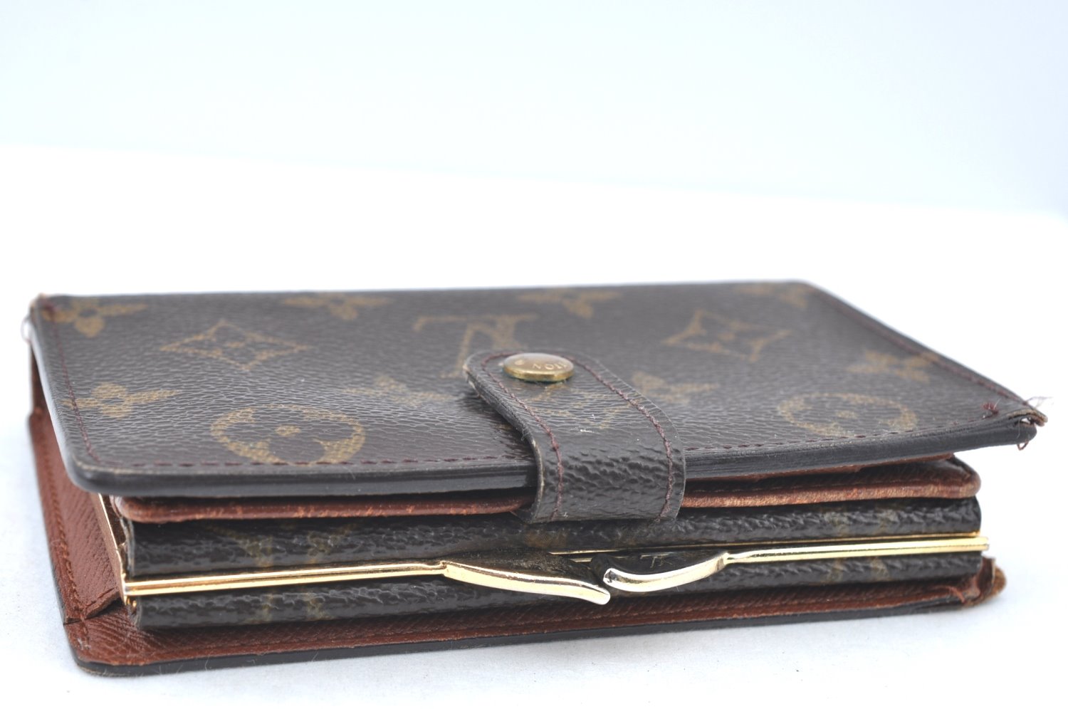 Auth Louis Vuitton Monogram Porte Monnaie Billets Viennois M61663 Wallet K6155