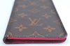 Authentic Louis Vuitton Monogram Folio Iphone 8+ Case Pink M63401 LV K6156