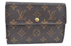 Authentic Louis Vuitton Monogram Porte Tresor Etui Papier Wallet M61202 LV K6157