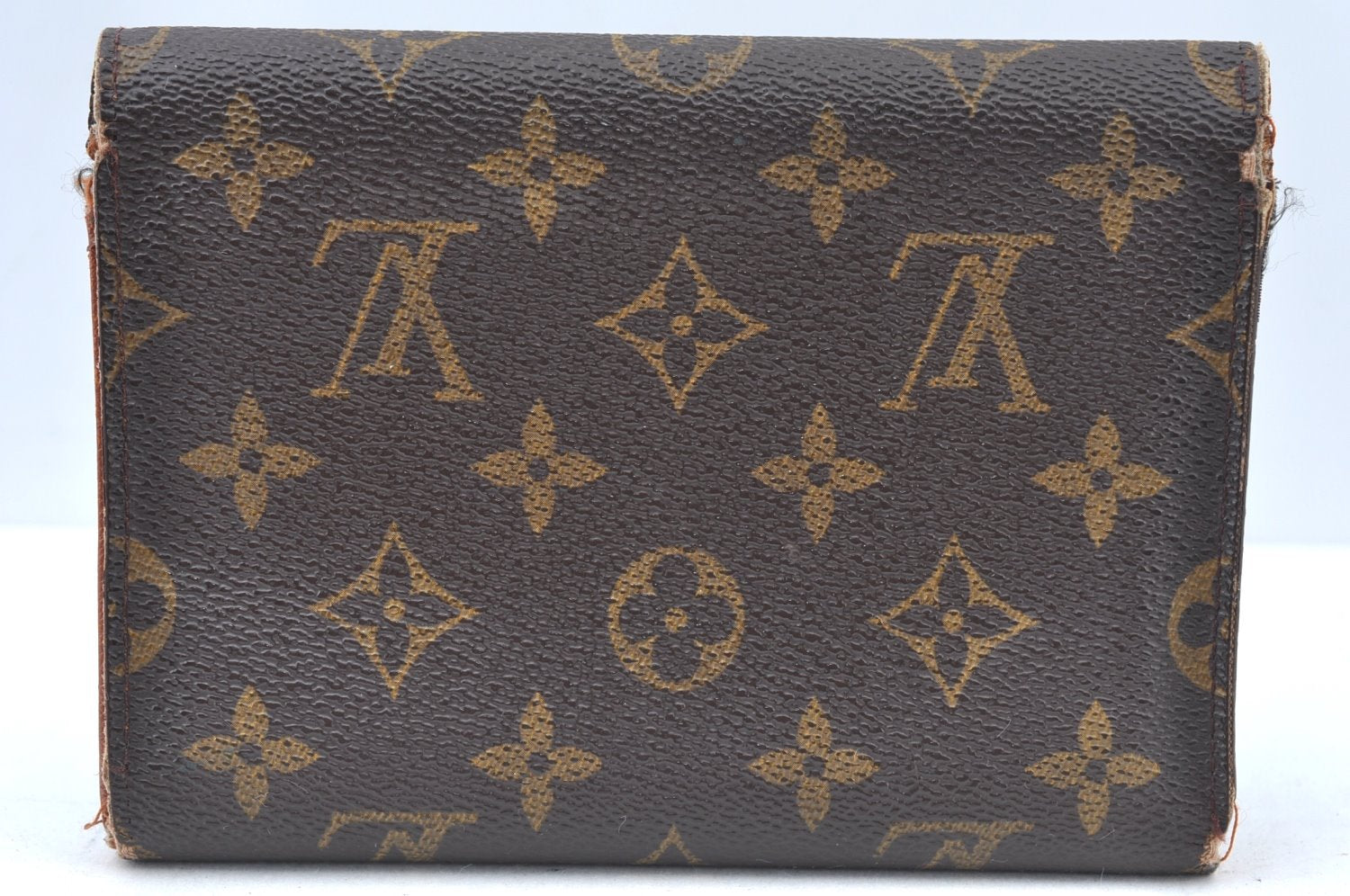 Authentic Louis Vuitton Monogram Porte Tresor Etui Papier Wallet M61202 LV K6157