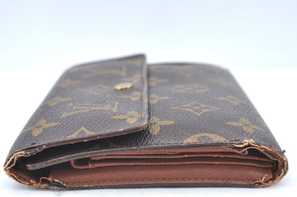 Authentic Louis Vuitton Monogram Porte Tresor Etui Papier Wallet M61202 LV K6157