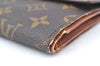 Authentic Louis Vuitton Monogram Porte Tresor Etui Papier Wallet M61202 LV K6157