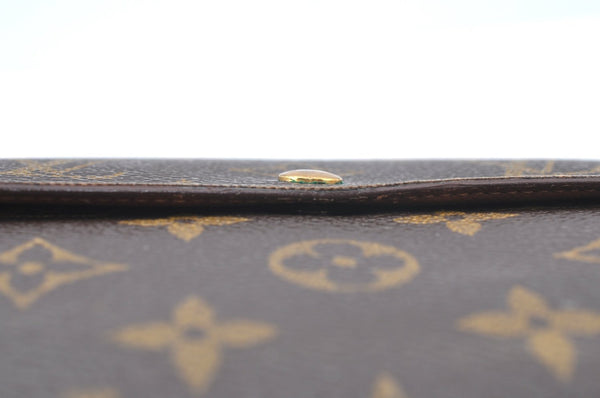 Authentic Louis Vuitton Monogram Porte Tresor Etui Papier Wallet M61202 LV K6157