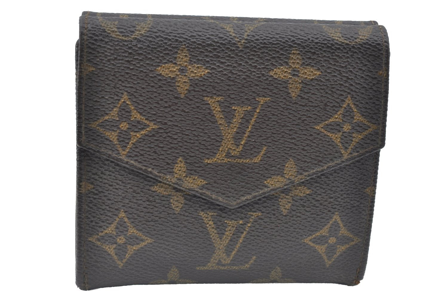 Authentic Louis Vuitton Monogram Porte Monnaie Billets Wallet M61660 LV K6158