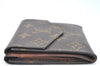 Authentic Louis Vuitton Monogram Porte Monnaie Billets Wallet M61660 LV K6158