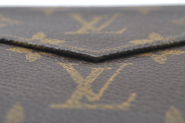 Authentic Louis Vuitton Monogram Porte Monnaie Billets Wallet M61660 LV K6158